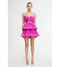 Acler Griffith Mini Dress Fuchsia Size 10 for rent on The Volte - image 1