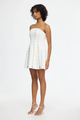Acler Rossgreen Mini Dress in Ivory Size 8 for rent on The Volte - image 2