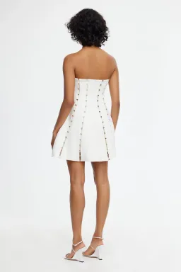 Acler Rossgreen Mini Dress in Ivory Size 8 for rent on The Volte - image 3