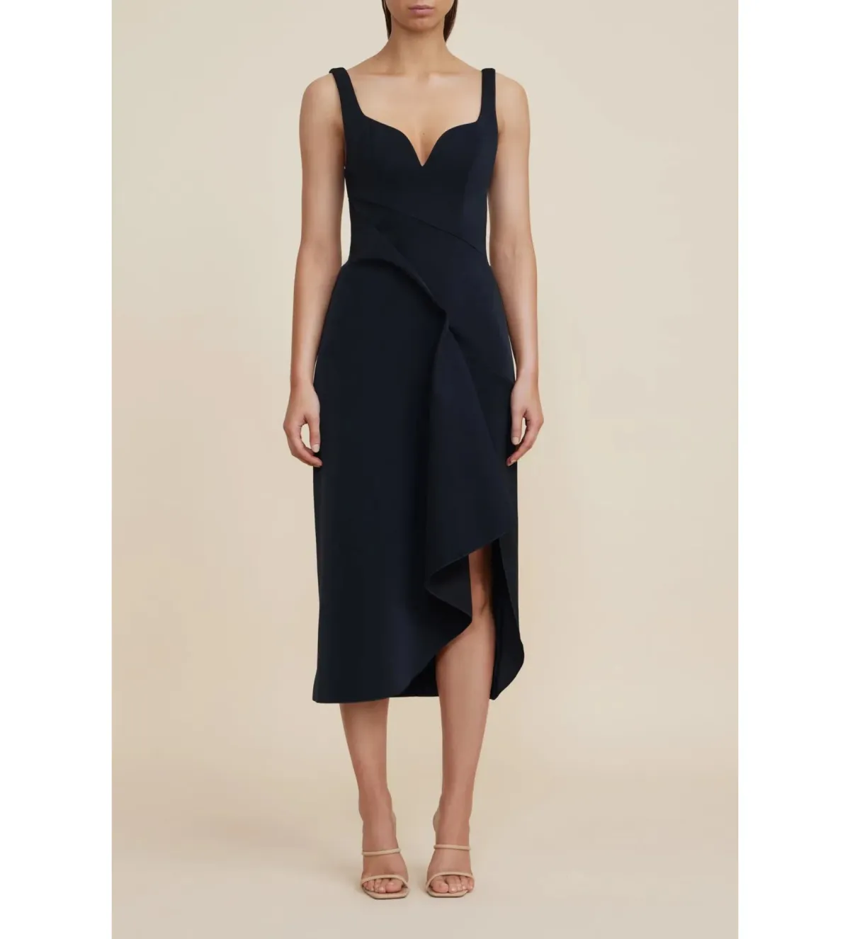 Acler Gowrie Midi Dress in Black Buy Size AU 8 for rent on The Volte - main image
