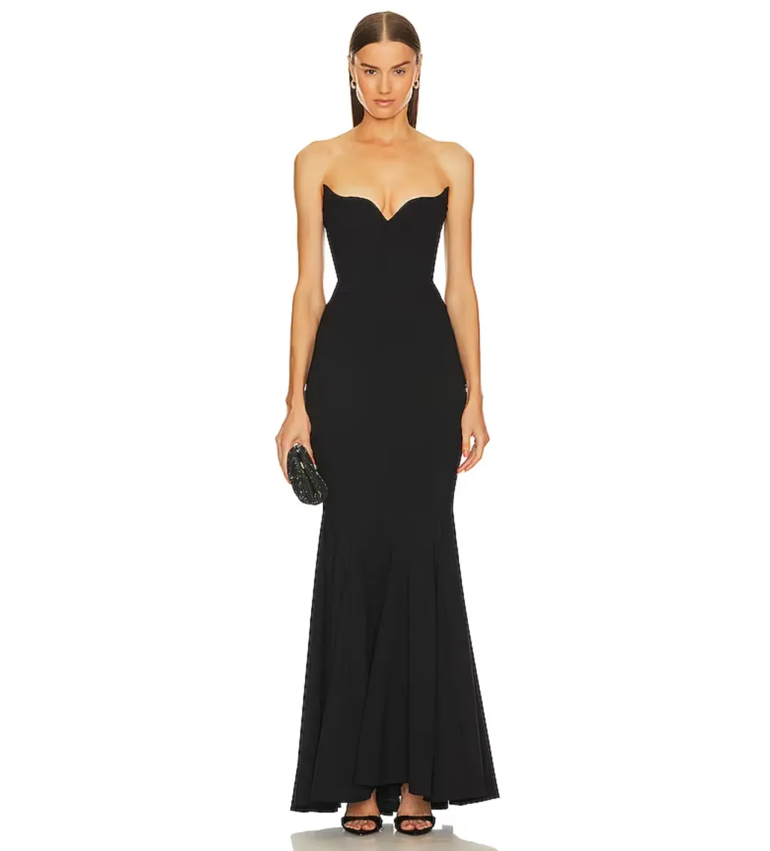 Michael Costello Billie Gown in Black Size XS/AU6 for rent on The Volte - main image