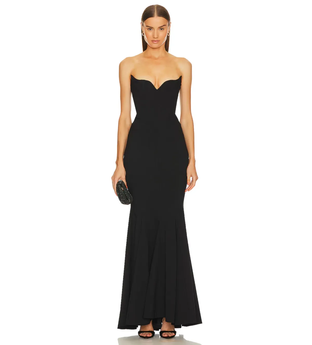 Michael Costello Billie Gown in Black Size M / AU 10 for rent on The Volte - main image