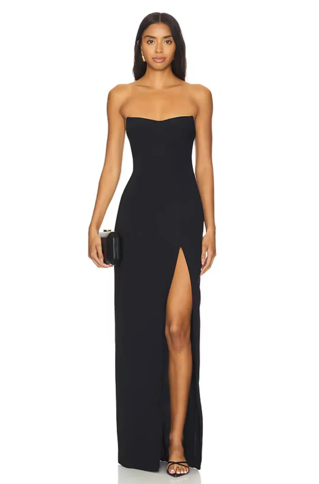 Amanda Uprichard Ivy Maxi Gown Black Size M / Size 10 for rent on The Volte - main image