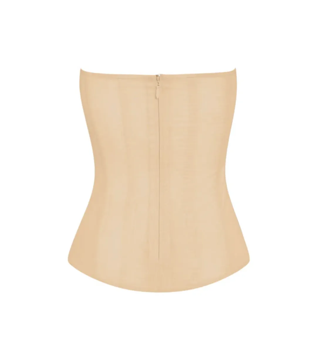 Leau Muse Mesh Corset Top Tan Size XS / AU 6 for rent on The Volte - main image