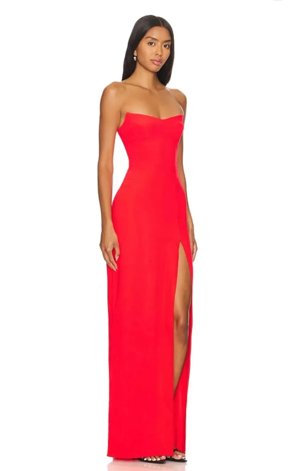 Amanda Uprichard  Ivy Maxi Gown Crimson  Size L / Size 12 for rent on The Volte - main image