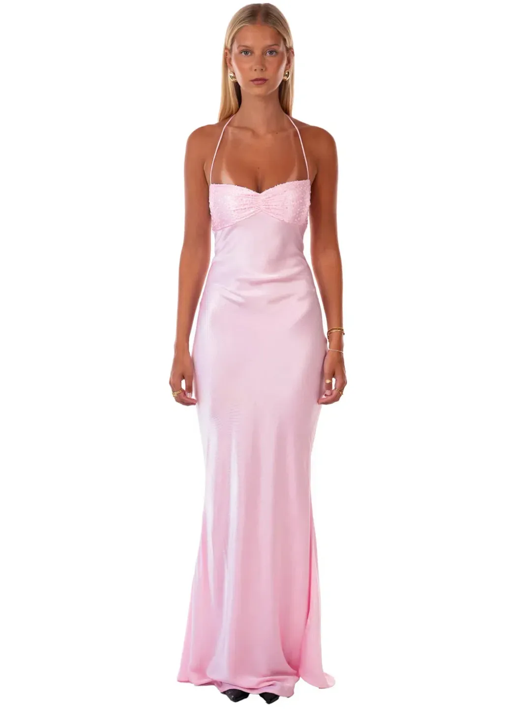 I am Delilah Jade Maxi Dress Quartz Size XS / Size 6 for rent on The Volte - main image