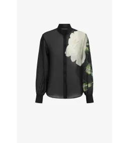 Leo Lin Alma Blouse in White Rose Print Size 14 for rent on The Volte - image 1