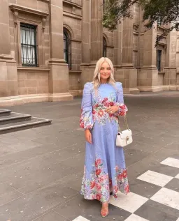 Zimmermann Bellitude Floral Maxi Dress in Cornflower Size 1 AU 10 for rent on The Volte - image 5