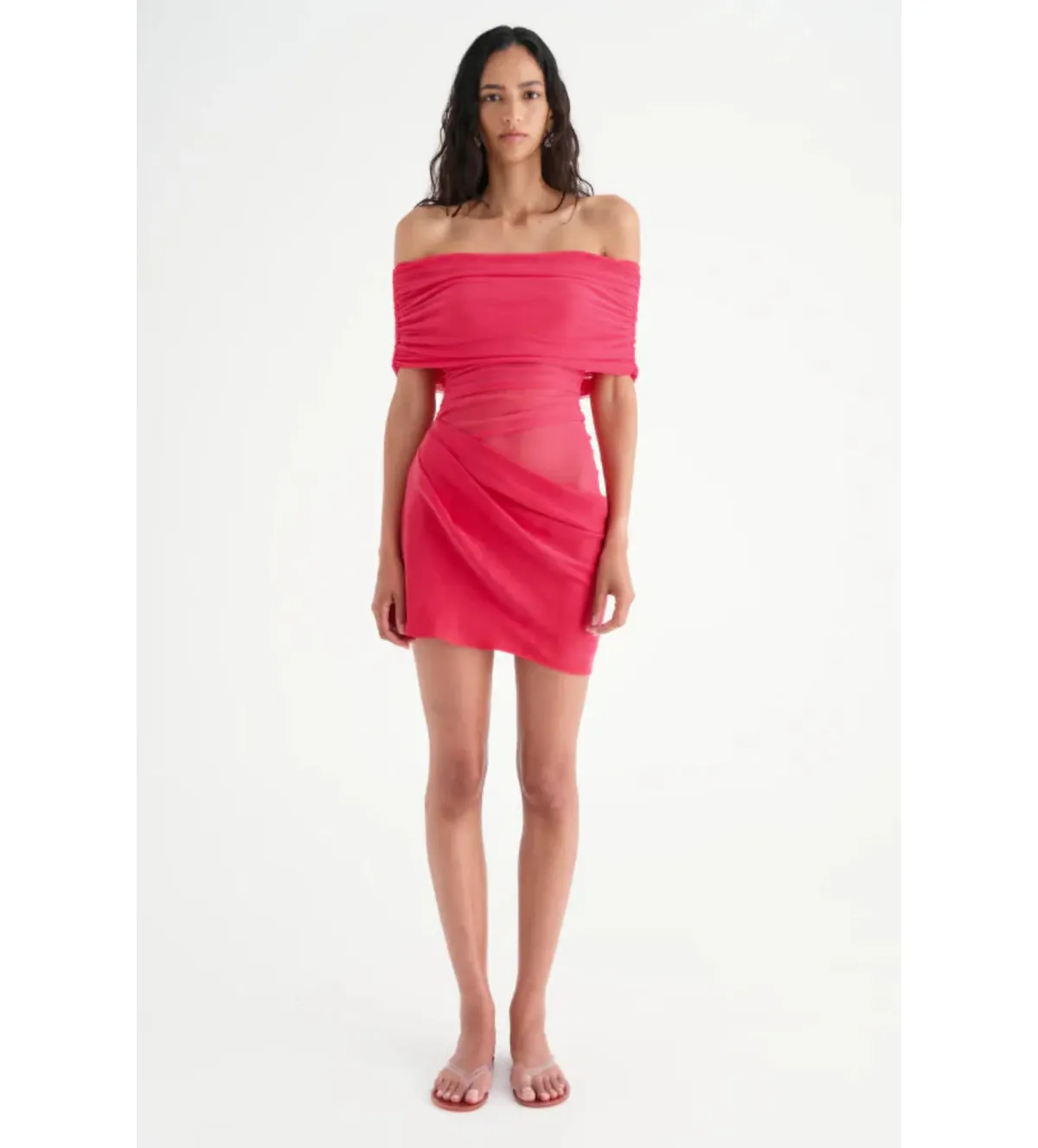 BENNI Nico Mini Dress Watermelon Size M AU 10 for rent on The Volte - main image