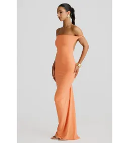 Melani The Label Maia Maxi Dress in Papaya Size S AU 8 for rent on The Volte - image 3