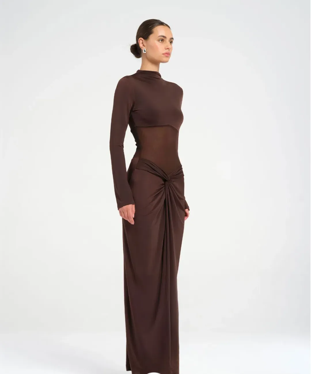 BENNI Dora Maxi Dress  Chocolate Size S AU 8 for rent on The Volte - main image