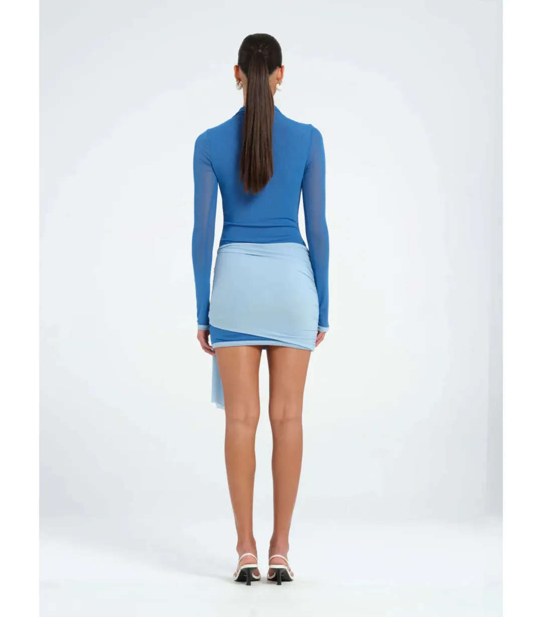 Benni Kingsley Mini Dress Blue Size AU 8  for rent on The Volte - main image