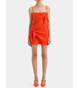 Sir The Label Rosalia Wrap Mini Dress Tangerine Size 14/XL for rent on The Volte - image 1
