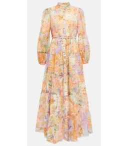 Zimmermann Cira Tiered Shirt Dress Patch Multi Floral Size 2 AU 12 for rent on The Volte - image 5