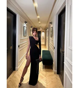 Fjolla Nila Noir Dress Black Size 8 for rent on The Volte - image 1