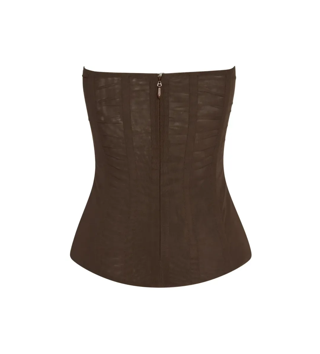 Leau Brown Muse Mesh Corset Top Size Size 10 for rent on The Volte - main image