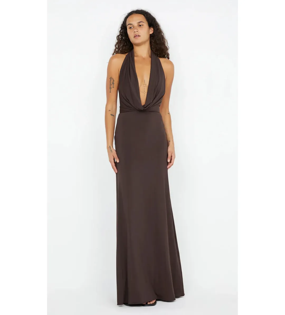 Bec and Bridge Nessie Maxi Dress in Brown Size 10 for rent on The Volte - main image