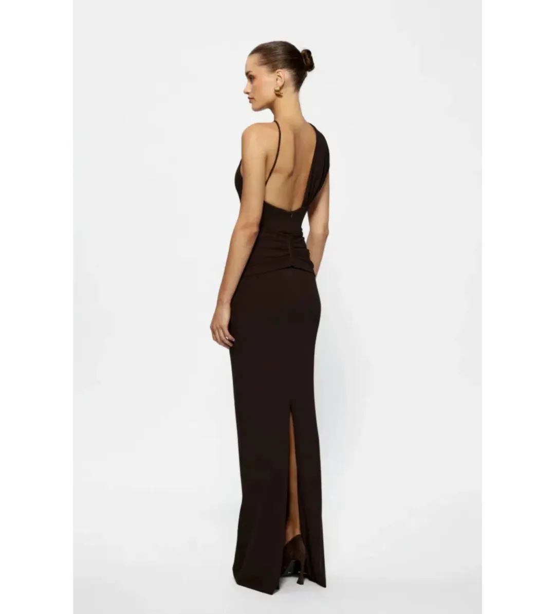 Effie Kats Greer Gown Brown Size 8 for rent on The Volte - main image