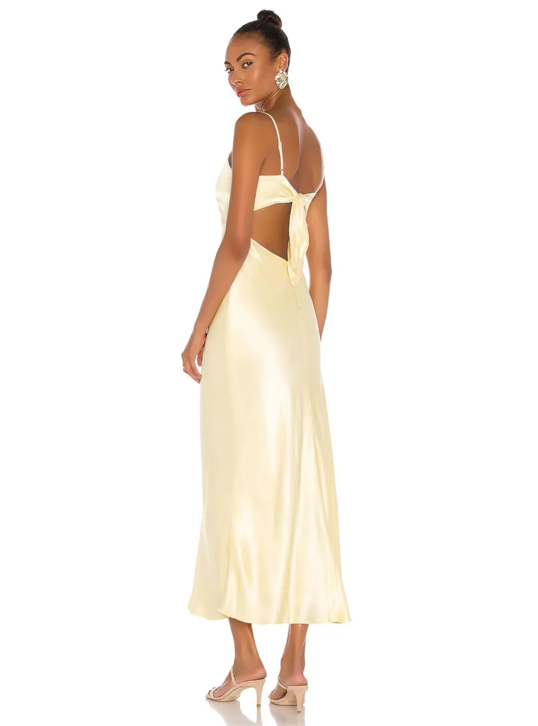 Bardot Malinda Slip Midi Dress Butter Yellow Size 10 for rent on The Volte - main image