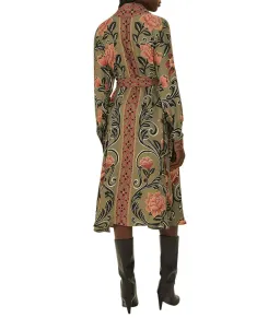 Farm Rio Arabesque Midi Dress Floral Green Size 18/L for rent on The Volte - image 2