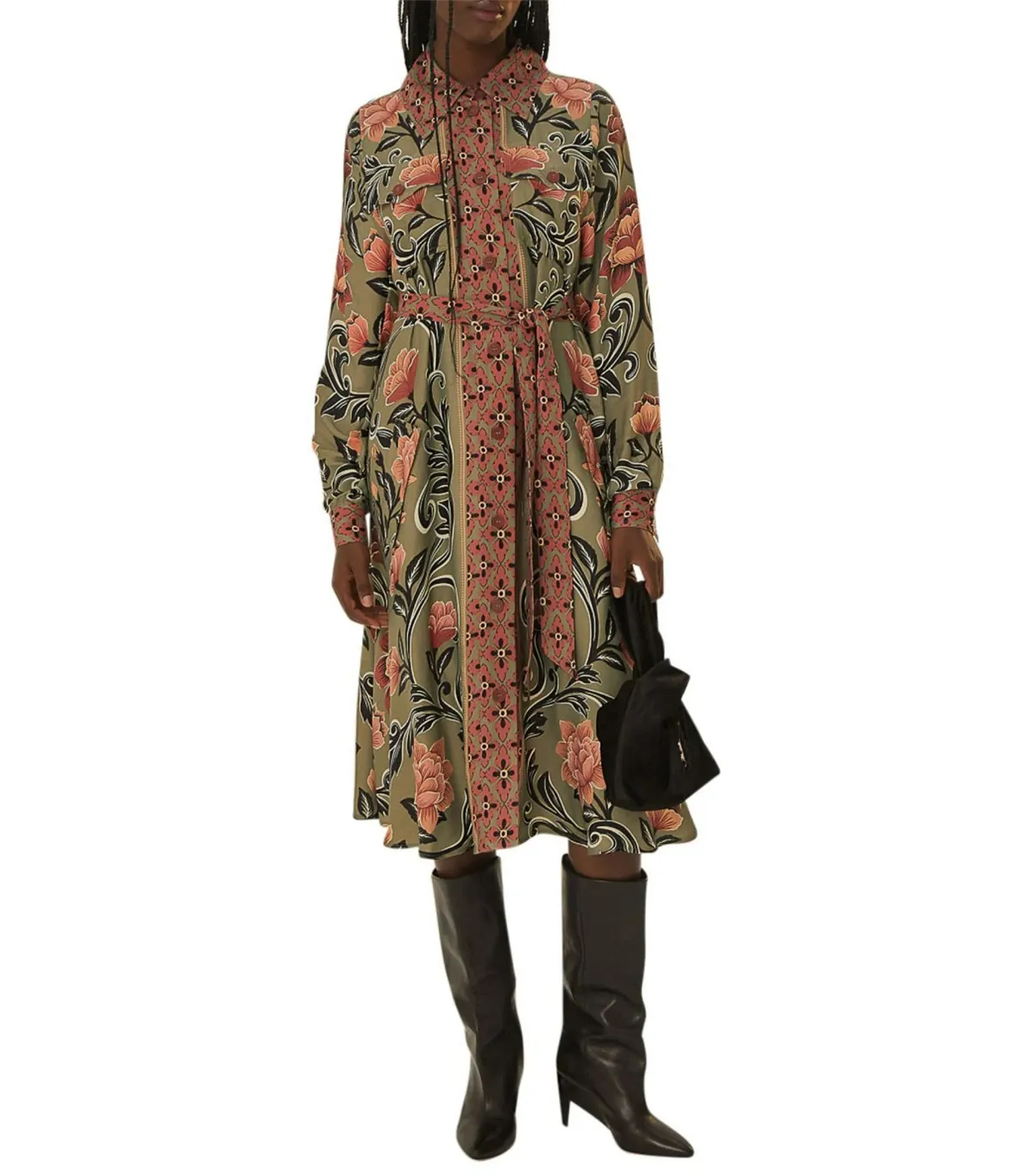 Farm Rio Arabesque Midi Dress Floral Green Size 18/L for rent on The Volte - main image