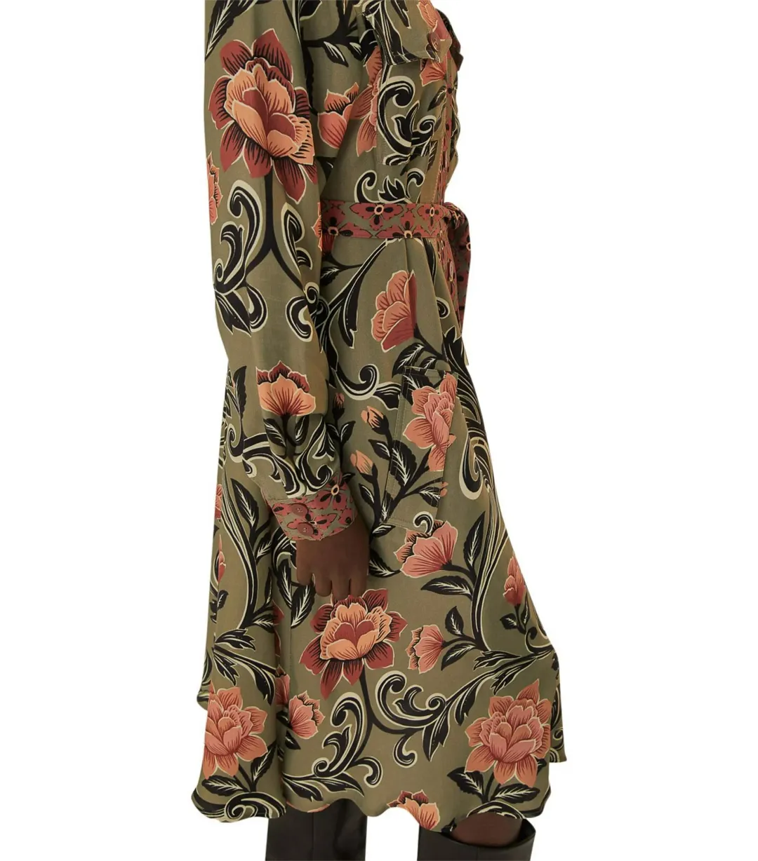 Farm Rio Arabesque Midi Dress Floral Green Size 18/L for rent on The Volte - main image