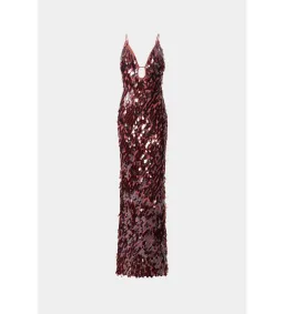 MISHA Sapphire Sequin Maxi Dress Brown Size 4/XXS for rent on The Volte - image 3