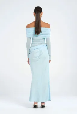 Benni Yasmin Off Shoulder Dress in Baby Blue Size 6 for rent on The Volte - image 3