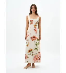 Roame Isolde Maxi Dress Raphia Bloom One Size for rent on The Volte - image 1
