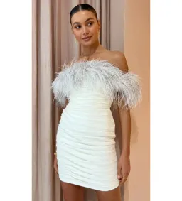 Rachel Gilbert Zion Mini Dress White Size AU 10 for rent on The Volte - image 2