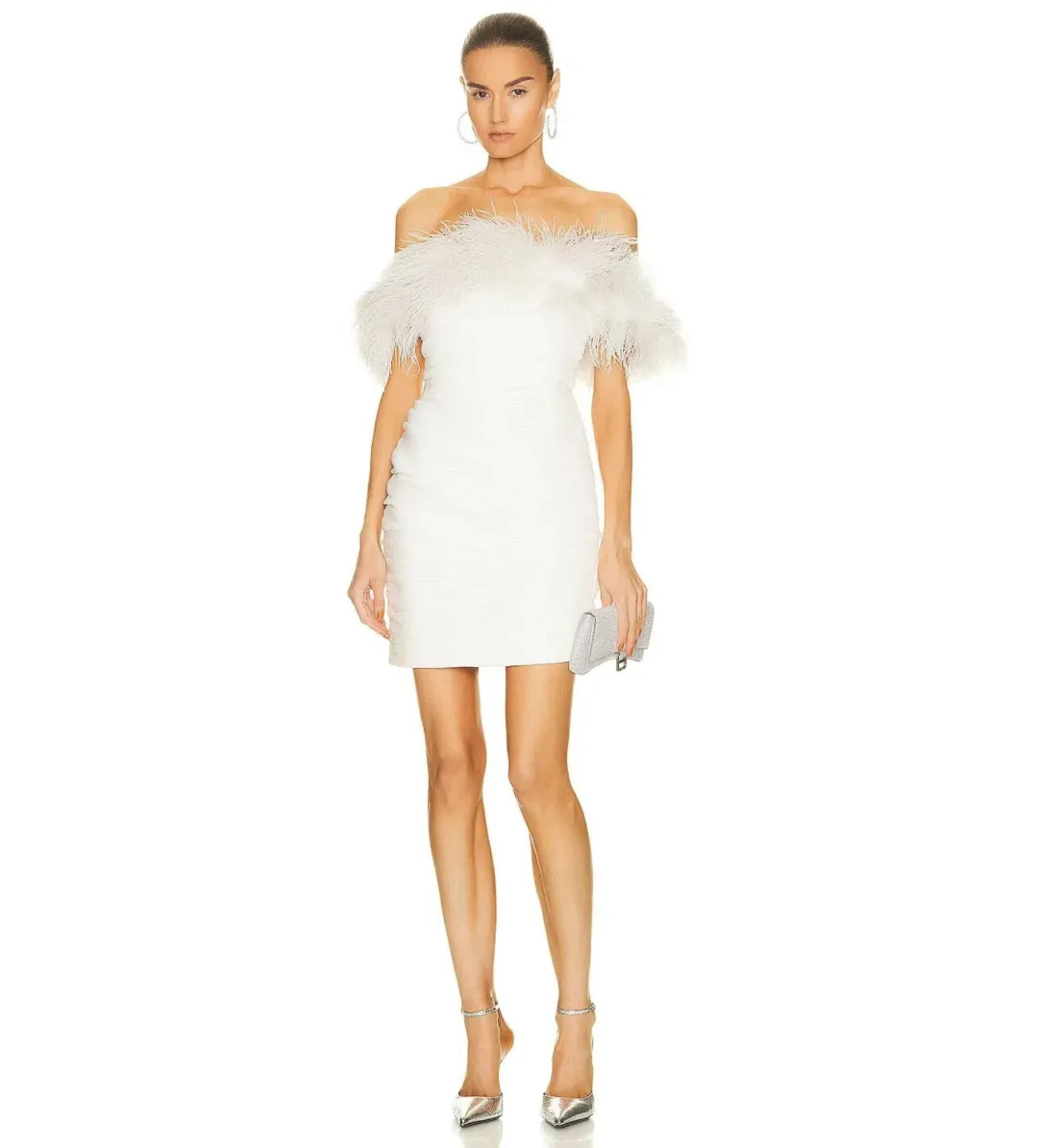 Rachel Gilbert Zion Mini Dress White Size AU 10 for rent on The Volte - main image