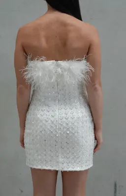 Nadine Merabi Harlow Mini Size White AU 10 for rent on The Volte - image 3