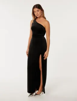 Forevernew  Beverley  Velvet Maxi Dress Black Size 12  for rent on The Volte - image 1