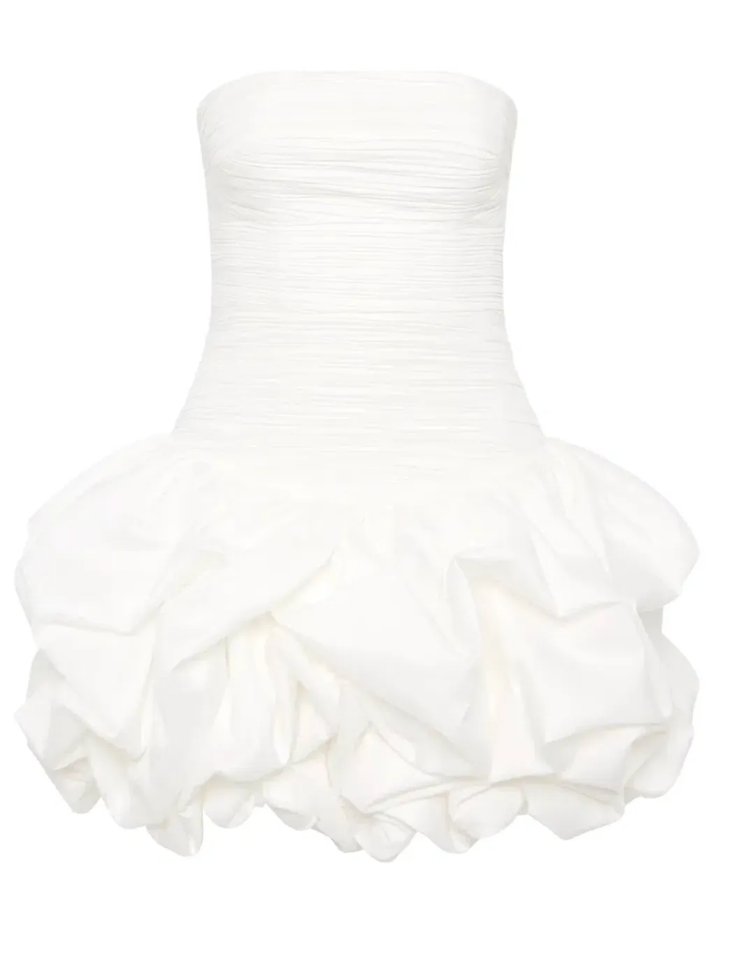 AJE Violette Bubble Hem Mini Dress White Size 6 for rent on The Volte - main image