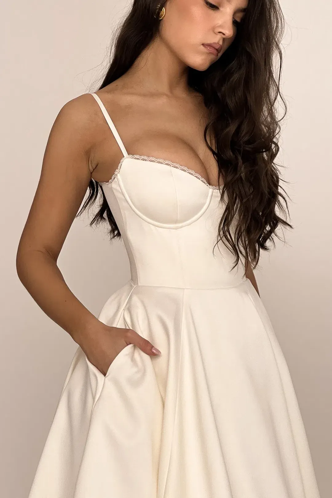 House of CB Mademoiselle White Tull Midi Dress Size AU 6 for rent on The Volte - main image
