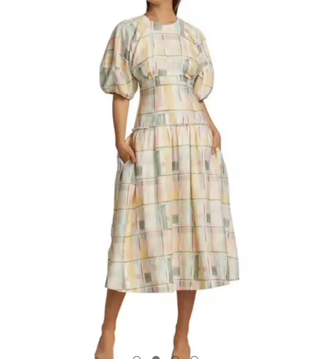 AJE LEspirit Corset Midi Dress Size 8 for rent on The Volte - main image