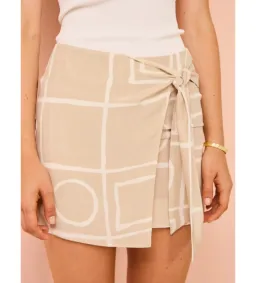 Bec and Bridge Salma Halter Crop Top and Wrap Mini Skirt Set Checkers Size AU 6 for rent on The Volte - image 2