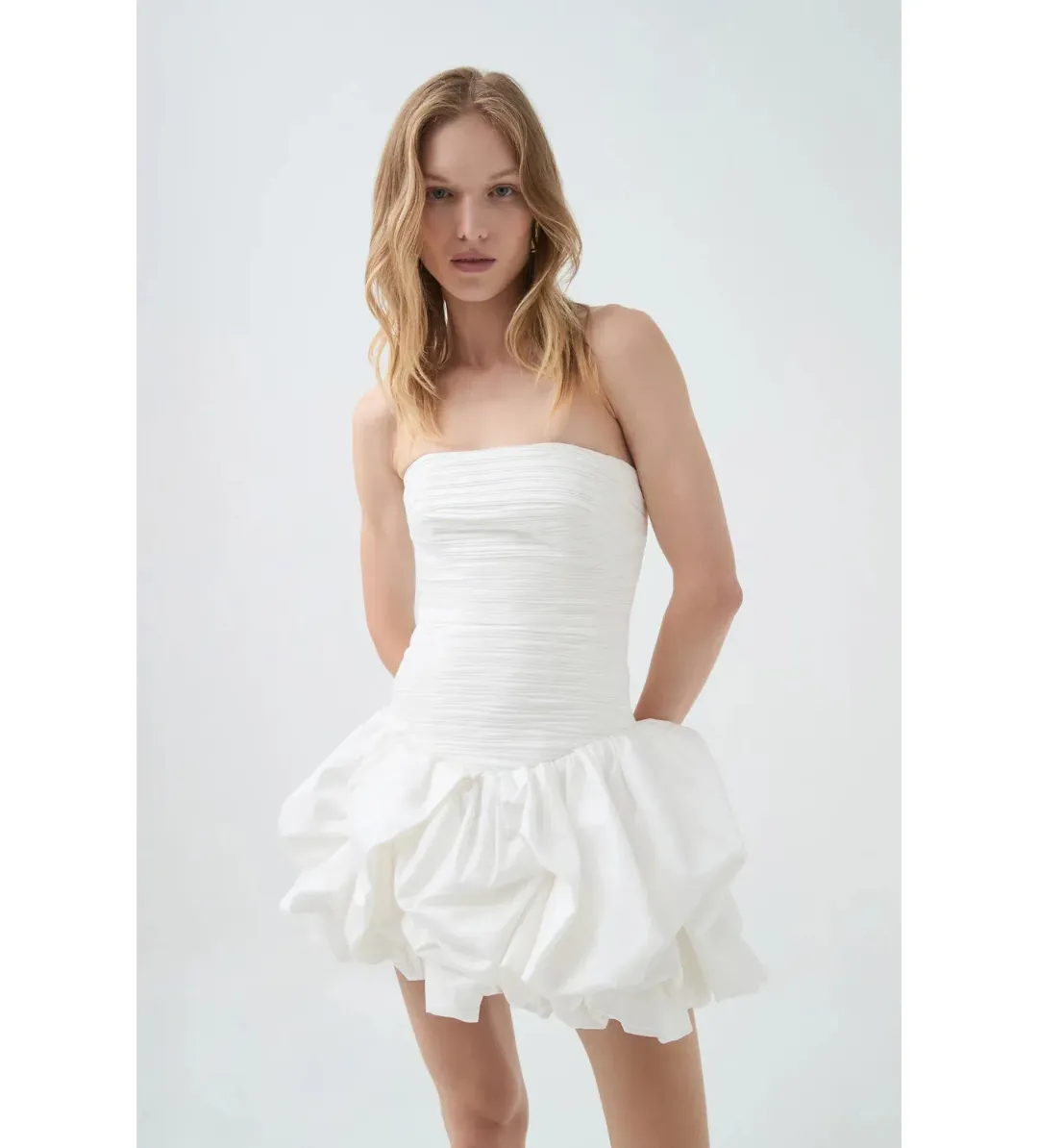 Aje Violette Bubble Mini White Size 8 for rent on The Volte - main image