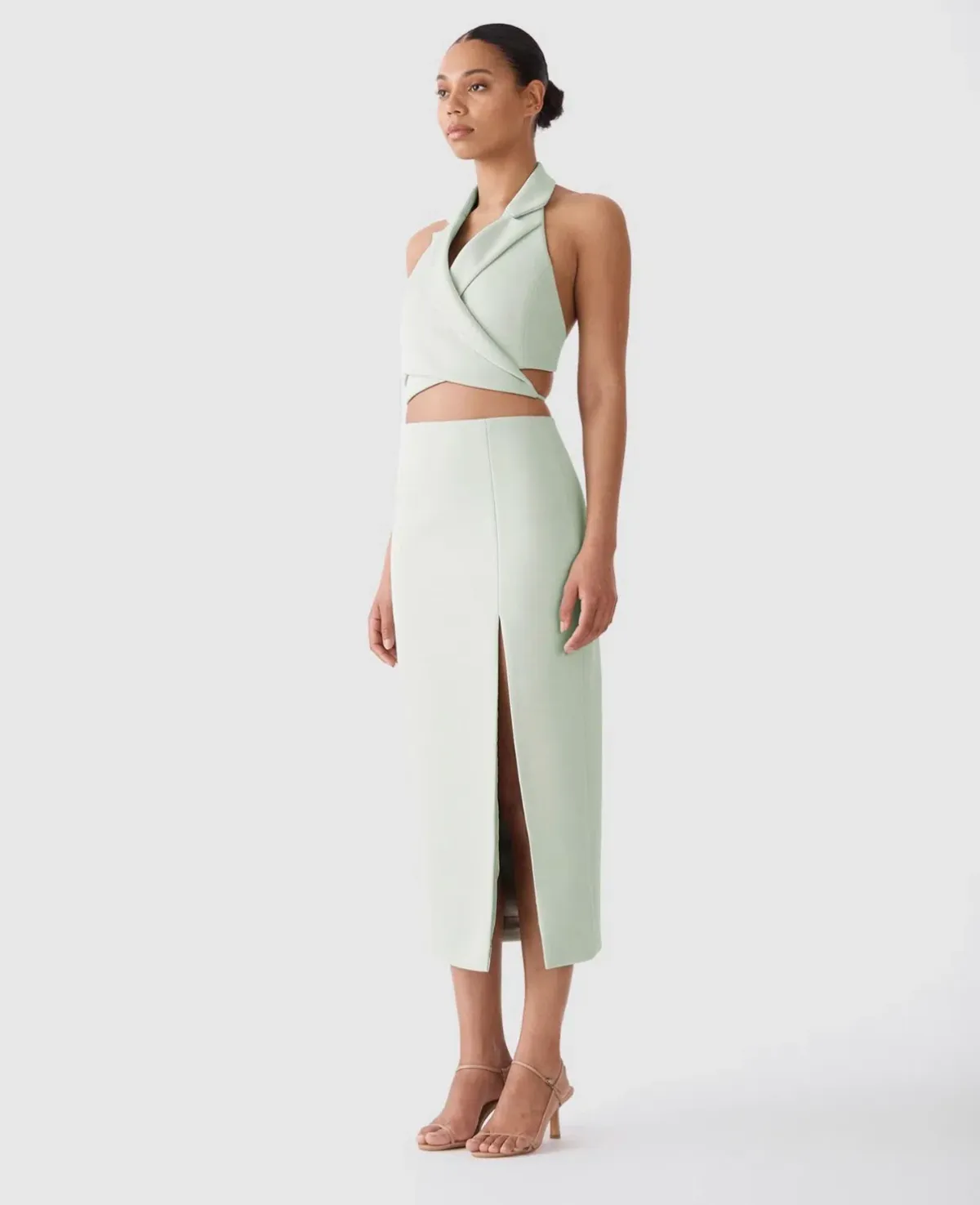San Sloane Alessia Midi Dress Green Size S Au 8  for rent on The Volte - main image