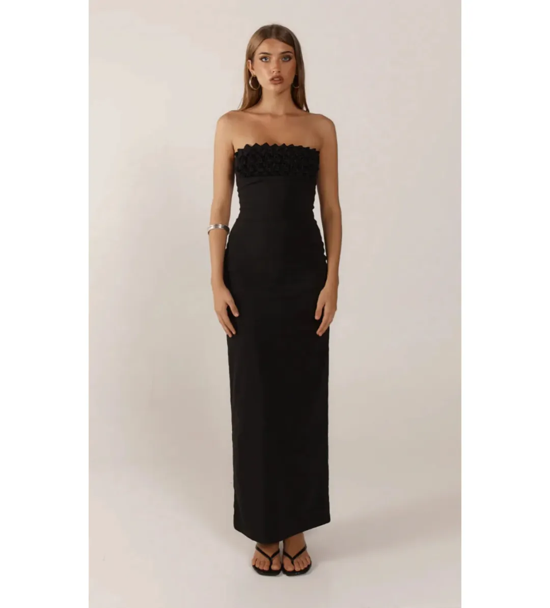 Ance Gria Margo Maxi Dress in Black Size AU 6 for rent on The Volte - main image