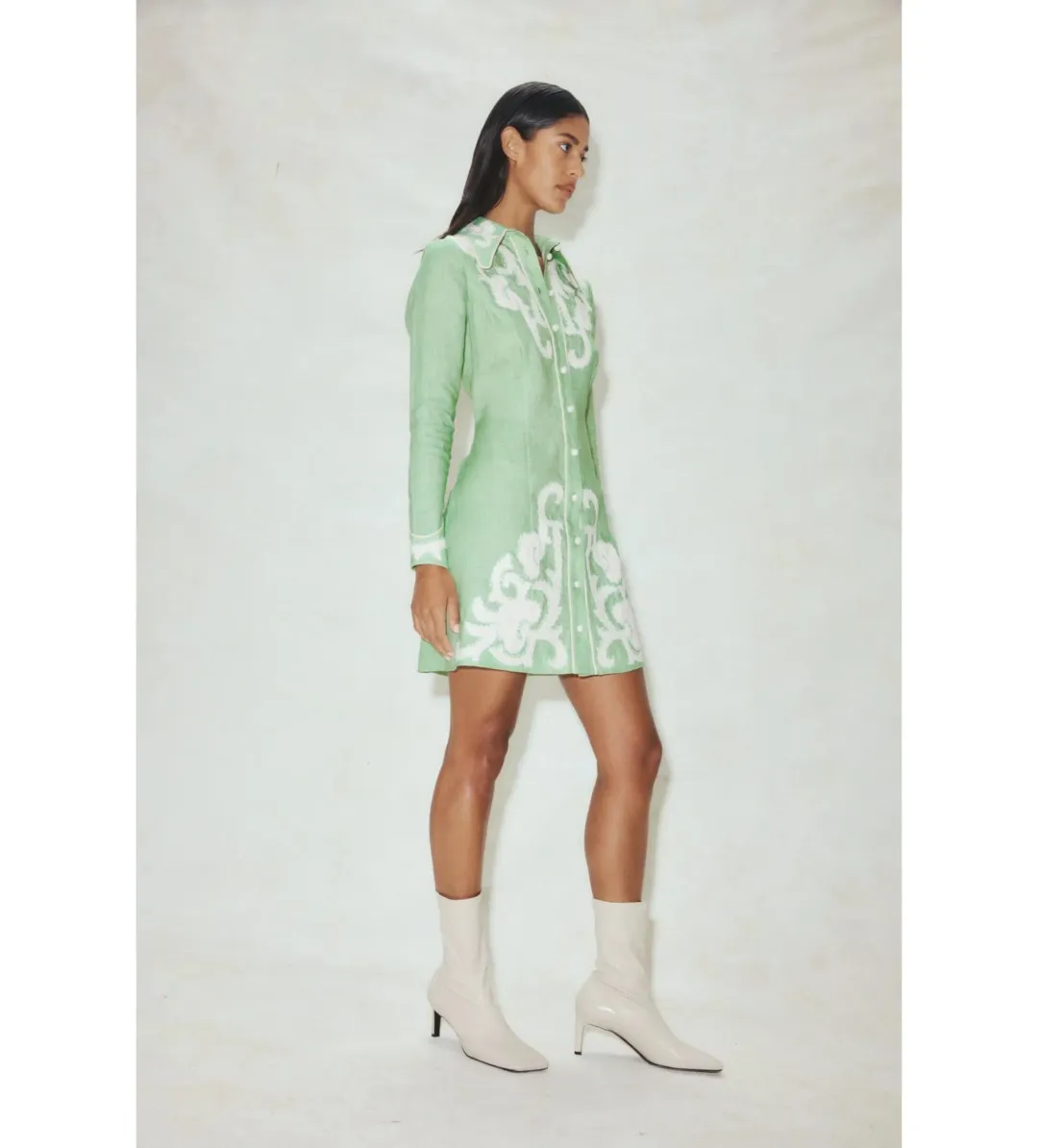 Alemais Ruby Applique Mini Dress Mint Size 10 for rent on The Volte - main image