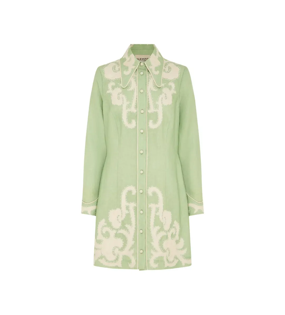 Alemais Ruby Applique Mini Dress Mint Size 10 for rent on The Volte - main image