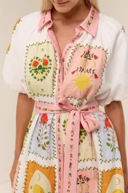 Palm Noosa Marla Dress Siesta Tile Midi Dress Print Size 6 for rent on The Volte - image 4