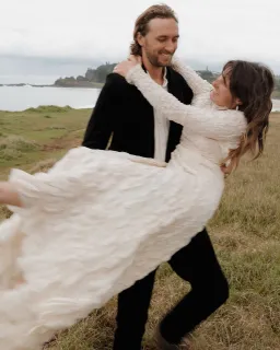 About Phaedra Pisces Gown Silk Maxi Natural Ivory Peach Size 8 for rent on The Volte - image 6