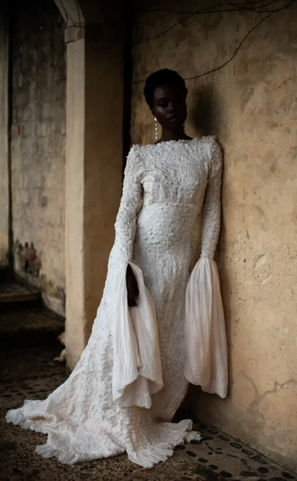 About Phaedra Pisces Gown Silk Maxi Natural Ivory Peach Size 8 for rent on The Volte - main image