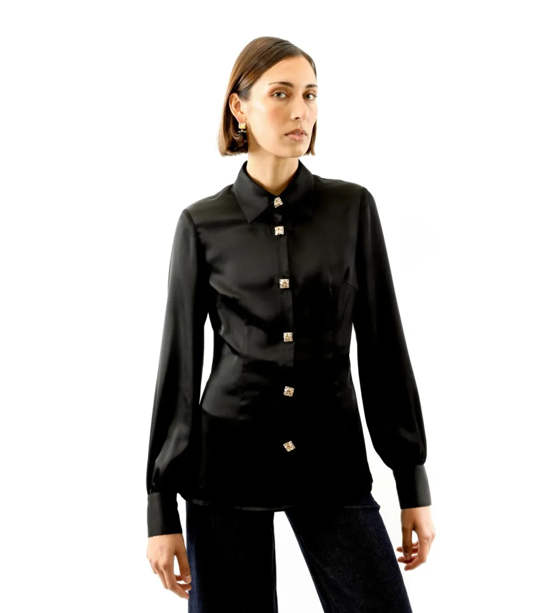 ALICE By Alice McCall Kate Blouse Black Size AU 12 for rent on The Volte - main image