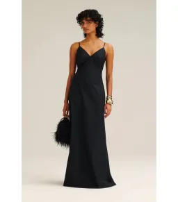 Scanlan Theodore Parachute Cotton Strappy Maxi Dress Black Size AU 6 for rent on The Volte - image 1