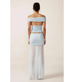 Ance Gria Grace Top and Maxi Skirt Set Sky Blue Size S AU 8 for rent on The Volte - image 5