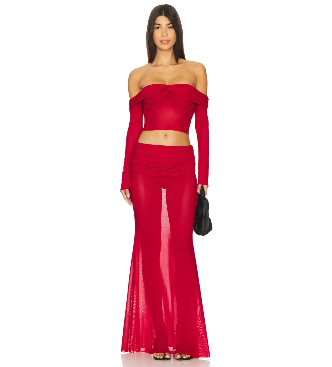 Natalie Rolt Charlotte Set in Cherry  Size 10  for rent on The Volte - main image