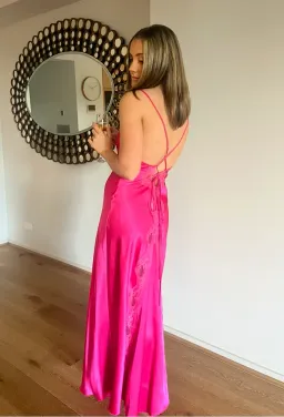 Vintage Slip Maxi Gown Pink Size 10/S for rent on The Volte - image 3